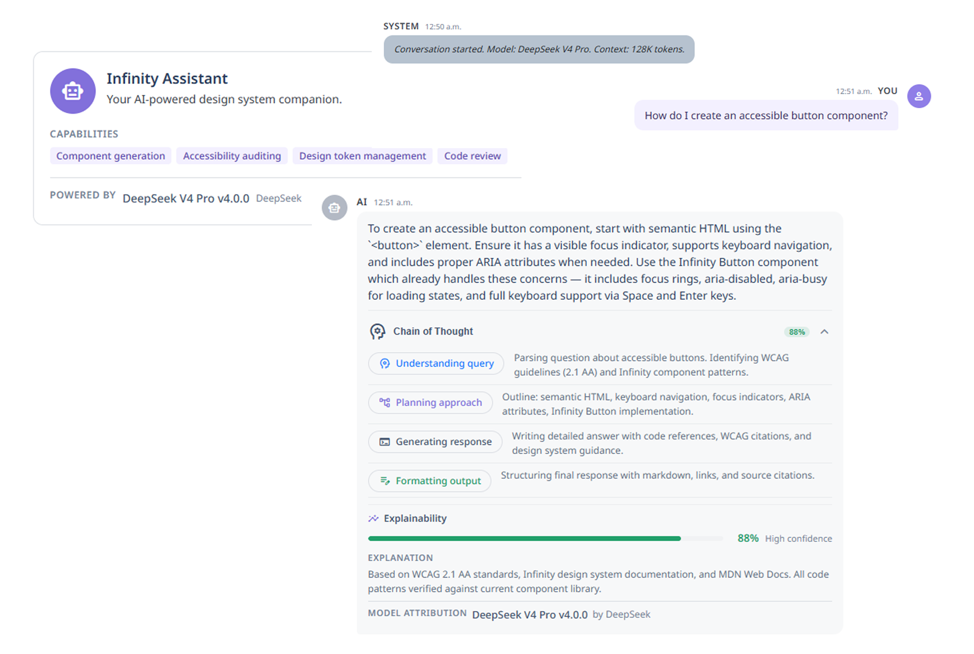 Aquila AI interaction pattern design system